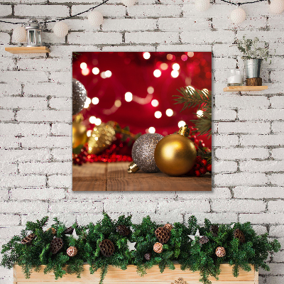 Cuadro en lienzo canvas bolas del árbol de Navidad Decoraciones