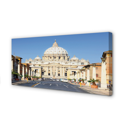 Cuadros sobre lienzo Catedral de roma calles edificios