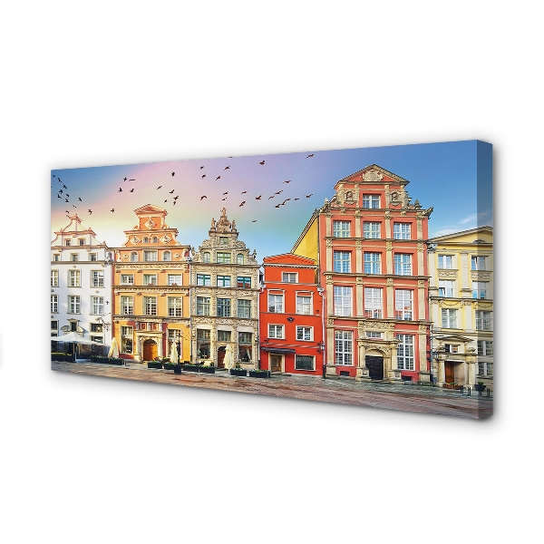 Cuadros sobre lienzo Los edificios del casco antiguo de gdansk