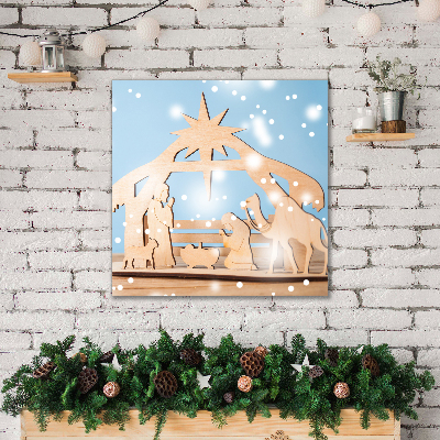 Cuadro en lienzo canvas Estable invierno de Navidad