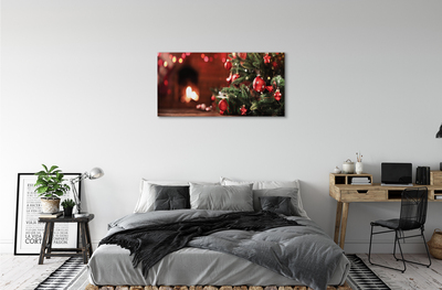 Cuadros sobre lienzo Árbol de navidad de las chucherías de luces regalos