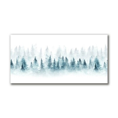 Cuadro en lienzo canvas Bosque del árbol de Navidad la nieve de Navidad