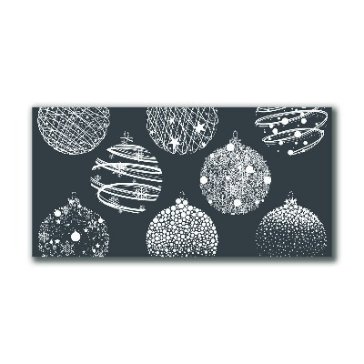 Cuadro en lienzo canvas bolas de Navidad de la abstracción de invierno