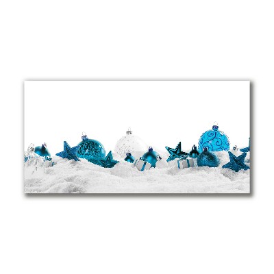 Cuadro en lienzo canvas bolas de nieve Decoración de Navidad