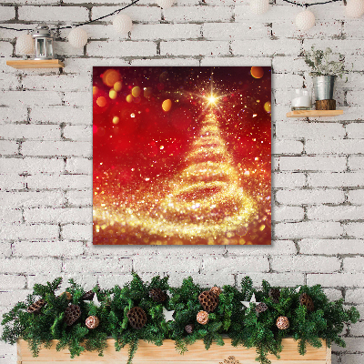 Cuadro en lienzo canvas días de fiesta de Navidad de abstracción de invierno