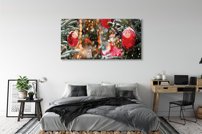 Cuadros sobre lienzo Chucherías del árbol de navidad de la nieve