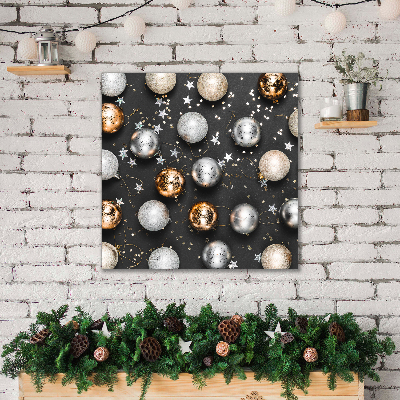 Cuadro en lienzo canvas adornos de Navidad Santa