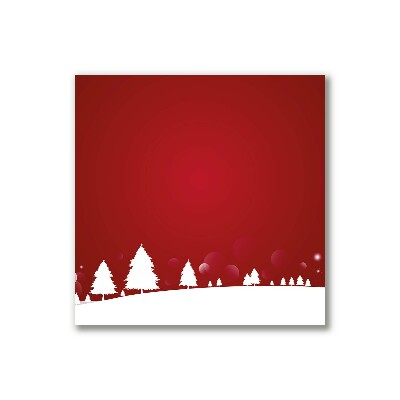 Cuadro en lienzo canvas Los copos de nieve de Navidad árbol de Navidad