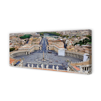 Cuadros sobre lienzo Roma vaticano panorama cuadrado