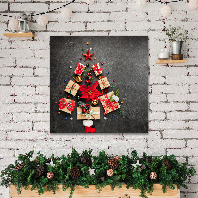 Cuadro en lienzo canvas Regalos de Navidad de la abstracción