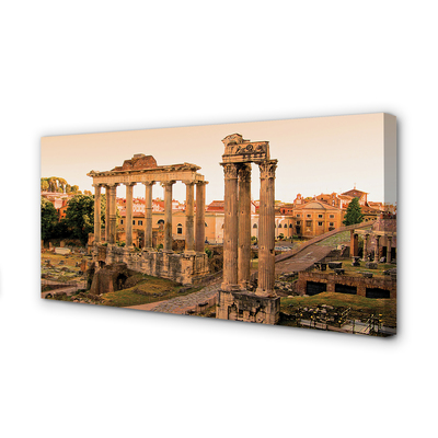 Cuadros sobre lienzo La salida del sol de roma foro romano