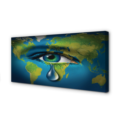 Cuadros sobre lienzo Mapa de lágrima del ojo