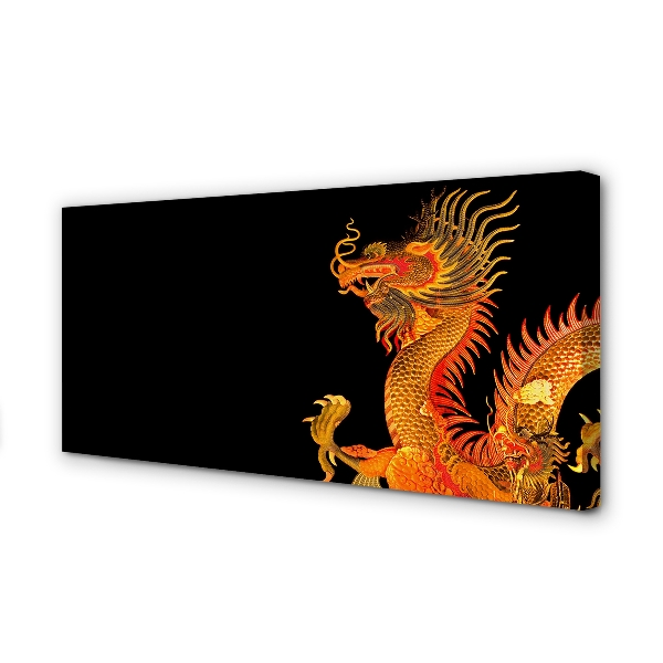 Cuadros sobre lienzo Dragón de oro japonesa