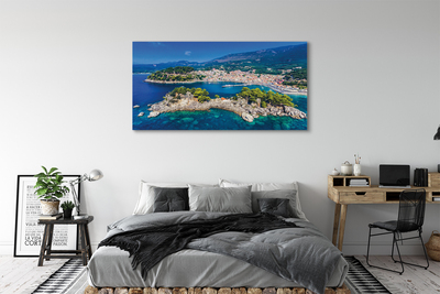 Cuadros sobre lienzo Grecia panorama de la ciudad de mar
