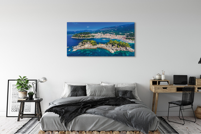 Cuadros sobre lienzo Grecia panorama de la ciudad de mar