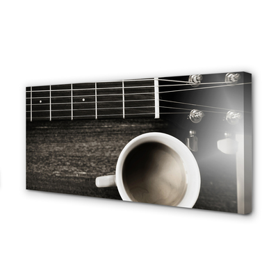 Cuadros sobre lienzo Guitarra de café