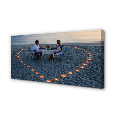 Cuadros sobre lienzo Corazón con un par de velas de mar