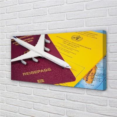 Cuadros sobre lienzo Plano mapa de pasaporte
