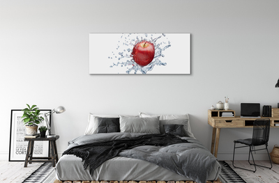 Cuadros sobre lienzo Manzana roja en agua