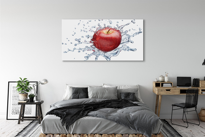 Cuadros sobre lienzo Manzana roja en agua