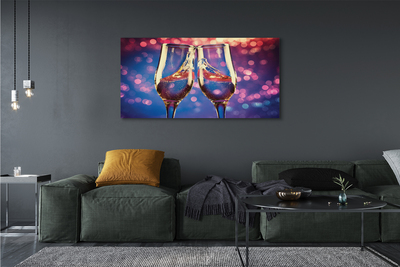 Cuadros sobre lienzo Vidrios de colores de fondo de champán