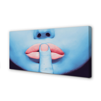 Cuadros sobre lienzo Los labios de neón mujer