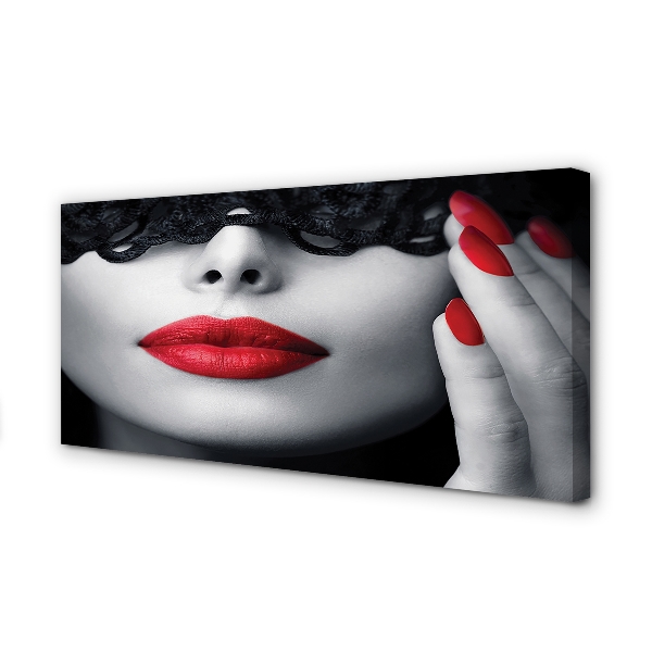 Cuadros sobre lienzo Mujer de labios rojos