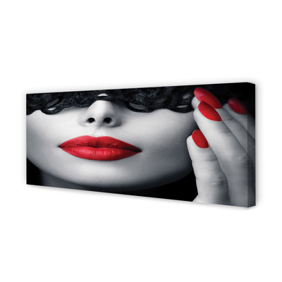 Cuadros sobre lienzo Mujer de labios rojos