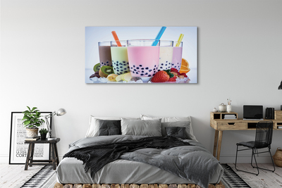 Cuadros sobre lienzo Batidos de leche con frutas
