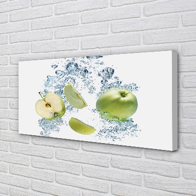 Cuadros sobre lienzo El agua de manzana en rodajas