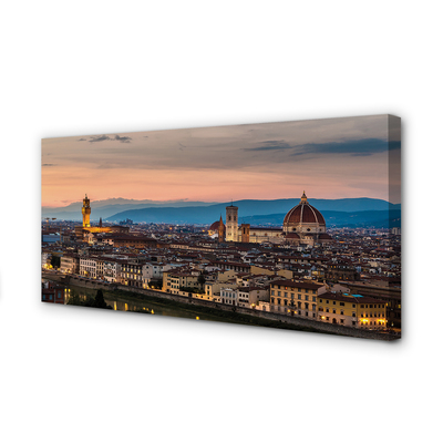Cuadros sobre lienzo Montañas catedral italia panorama