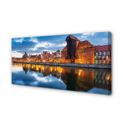 Cuadros sobre lienzo Edificios río gdansk