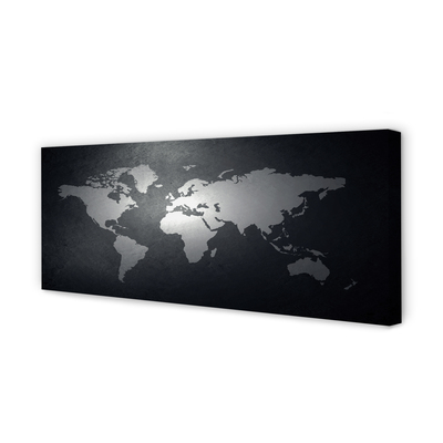 Cuadros sobre lienzo Fondo negro blanco mapa
