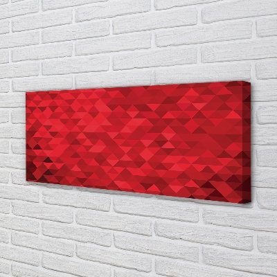 Cuadros sobre lienzo Triángulos rojos patrón