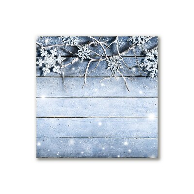 Cuadro en lienzo canvas Santo copos de nieve helada del invierno