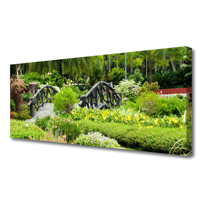 Cuadro en lienzo Jardín botánico puente naturaleza
