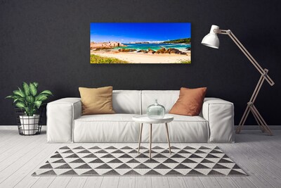 Cuadro en lienzo Playa mar paisaje