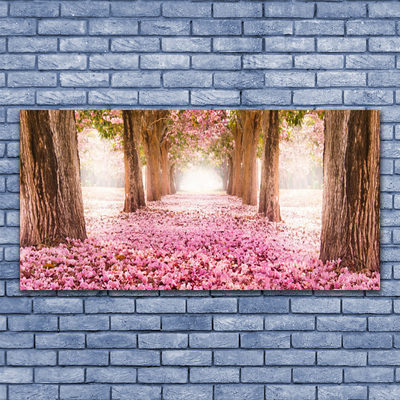 Cuadro en lienzo Árbol rosas flores naturaleza