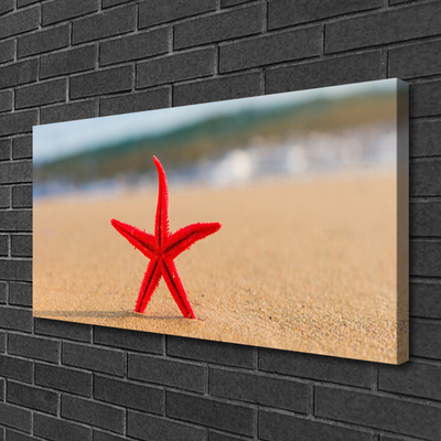 Cuadro en lienzo Playa estrella de mar arte
