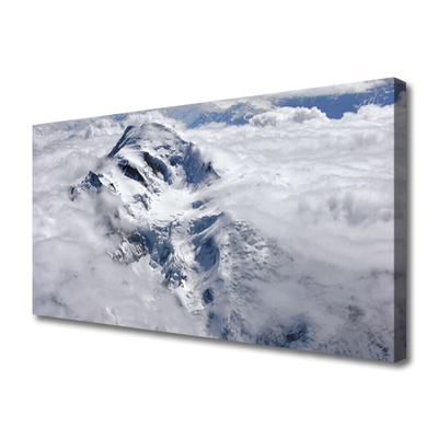 Cuadro en lienzo Monte niebla paisaje