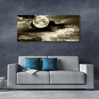 Cuadro en lienzo Noche luna paisaje