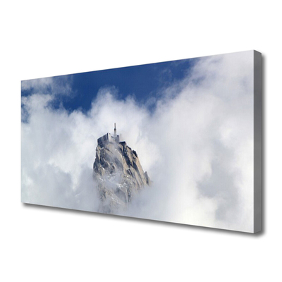 Cuadro en lienzo Monte nubes paisaje