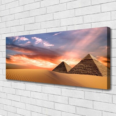 Cuadro en lienzo Desierto pirámides para la pared