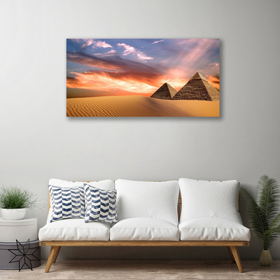 Cuadro en lienzo Desierto pirámides para la pared