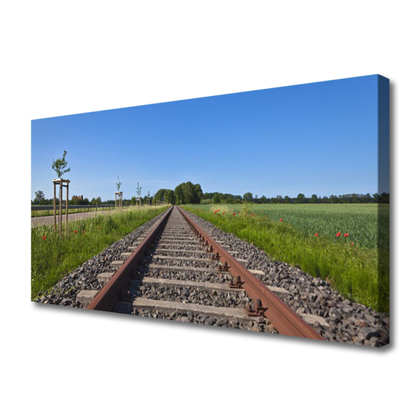 Cuadro en lienzo Vías de tren arquitectura