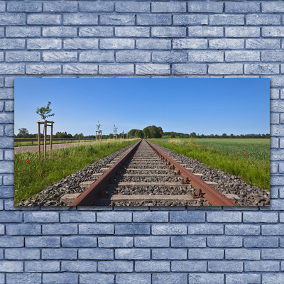 Cuadro en lienzo Vías de tren arquitectura