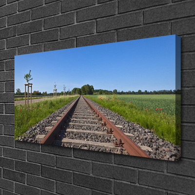 Cuadro en lienzo Vías de tren arquitectura