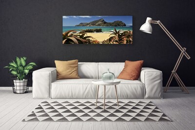 Cuadro en lienzo canvas Playa mar roca paisaje