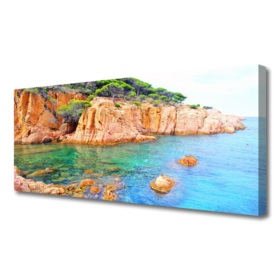 Cuadro en lienzo canvas Rocas mar paisaje