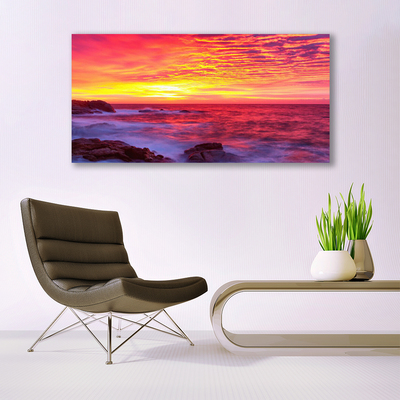 Cuadro en lienzo canvas Abstracto puesta del sol